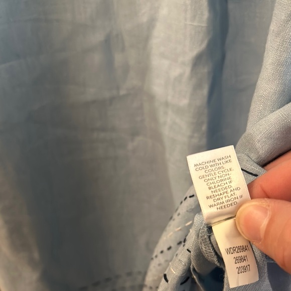 J. Jill Pure Jill Linen Women’s Sleeveless Maxi Dress Blue Size XL - Picture 7 of 9